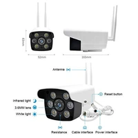 KINGSVISION Wireless WiFi 2MP Full HD 1080p Waterproof Indoor and Outdoor IP Security Bullet CCTV Security Camera - WHITE, 1 YEAR